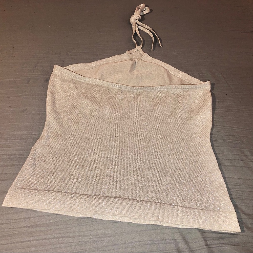 {EXPRESS} Silver Metallic Halter Top ✨ - Picture 8 of 8